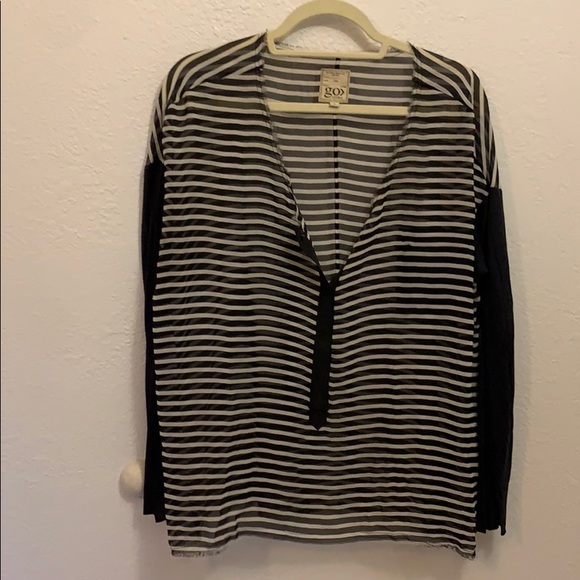 Silk stripe top from Anthropologie - Picture 4 of 9